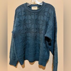 L.L. Bean Men's Teal Crewneck Sweater